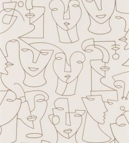 Portrait Wallpaper by Casadeco Beige