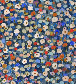 Prato Fiorito Metallic Wallpaper by Jannelli&Volpi Blue