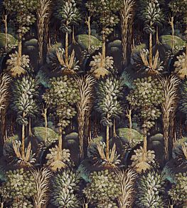 Forbidden Forest Fabric by Prestigious Textiles Ebony