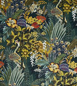 Hidden Paradise Fabric by Prestigious Textiles Emerald