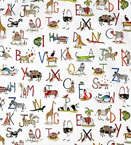 Animal Alphabet Fabric by Prestigious Textiles Paintbox