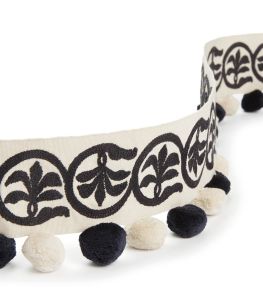 Pushkar Braid Trimming by Osborne & Little Black/Ivory