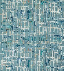 Quadrata Fabric by Clarke & Clarke Teal/Mineral