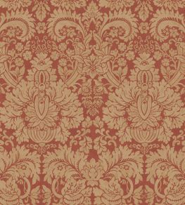 Queen's Damask Wallpaper by GP & J Baker Old Red