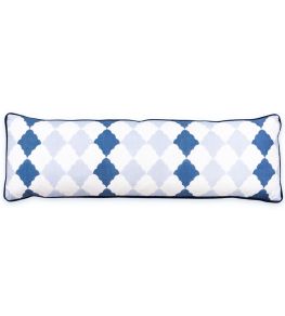 Quilted Harlequin Cushion 84.5 x 27cm by Barneby Gates Two Blues