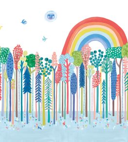 Rainbow Forest Mural by Villa Nova Blue
