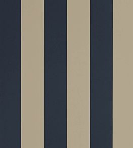 Spalding Stripe Wallpaper by Ralph Lauren Navy/Sand