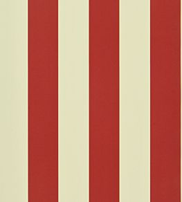 Spalding Stripe Wallpaper by Ralph Lauren Red, Sand