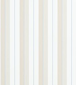 Aiden Stripe Wallpaper by Ralph Lauren Natural/Blue