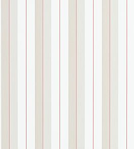 Aiden Stripe Wallpaper by Ralph Lauren Natural/Red
