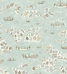 Regatta Fabric by Lewis & Wood Aqua Vita