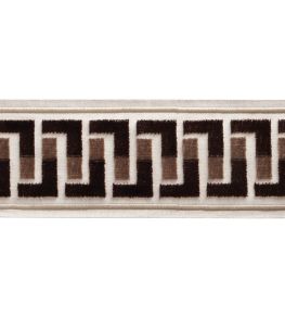 Rene Velvet Border Trimming by Samuel & Sons Espresso