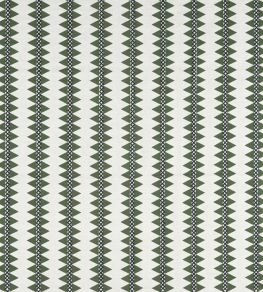 Reno Stripe Fabric by Thibaut Green