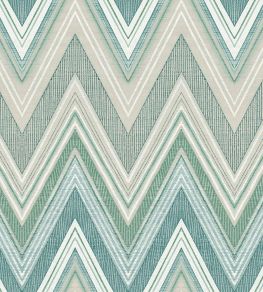Retro Chevron Wallpaper by Today Interiors Sky Blue