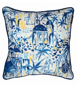 Rhodes Cushion 50 x 50cm by MINDTHEGAP Blue