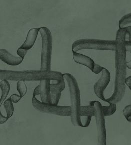 Ribbon Mural by Coordonne Emerald