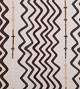 Rick Rack Fabric by Christopher Farr Cloth Chocolate