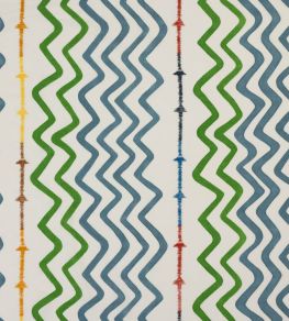 Rick Rack Fabric by Christopher Farr Cloth Green