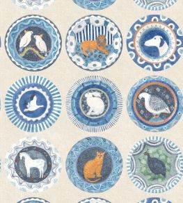 Robina's Dinner Party Wallpaper by GP & J Baker Blue