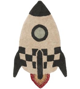 Rocket Rug by Lorena Canals Natural/Dark Grey