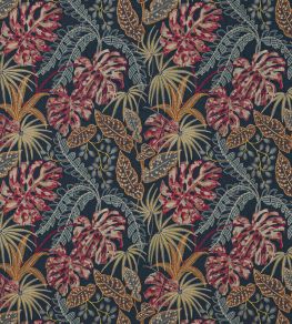 Rousseau Fabric by Jane Churchill Navy/Red