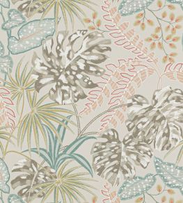 Rousseau Wallpaper by Jane Churchill Taupe/Pink