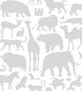 Safari Friends Wallpaper by Today Interiors Grey
