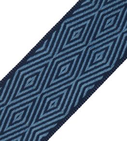 Saisons Diamond Border Trimming by Samuel & Sons Indigo