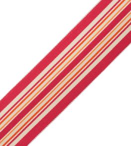 Saisons Stripe Border Trimming by Samuel & Sons Azalea