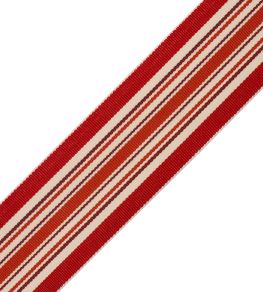 Saisons Stripe Border Trimming by Samuel & Sons Geranium