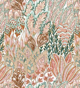 Salonga Fabric by Casamance Blanc/Blush