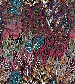 Salonga Fabric by Casamance Noir De Lune/Blush