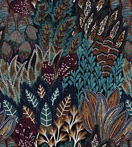Salonga Fabric by Casamance Noir De Lune/Marine