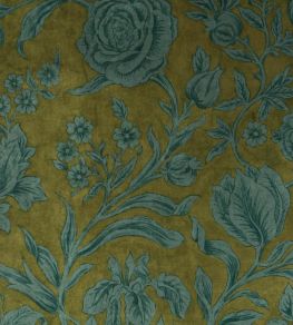 Sambourne Vine Velvet Fabric by Liberty Kelp