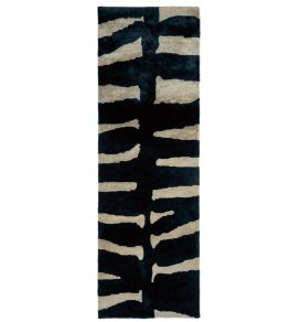 Samburu Runner Rug by Elitis Black & White