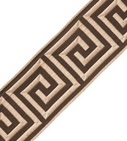 Aristotle Greek Key 70MM Trimming by Samuel & Sons Chocolate