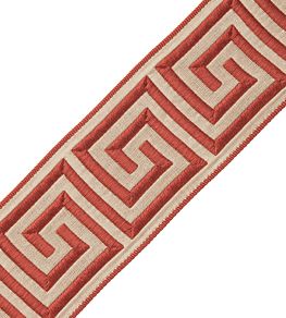 Aristotle Greek Key 70MM Trimming by Samuel & Sons Coral
