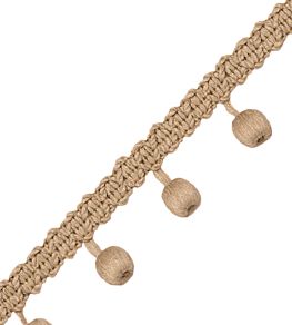 Bali Jute Bead Fringe Trimming by Samuel & Sons Burlap