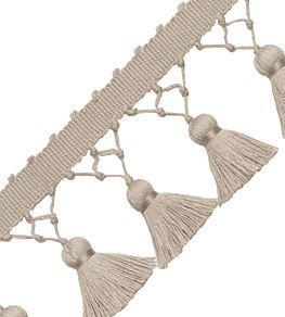 Bali Linen Knotted Tassel Fringe Trimming by Samuel & Sons Flax