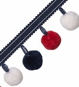 Cirque Pom Pom Fringe Trimming by Samuel & Sons Nautical