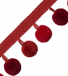 Cirque Pom Pom Fringe Trimming by Samuel & Sons Cherry