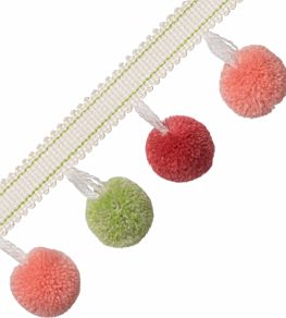 Cirque Pom Pom Fringe Trimming by Samuel & Sons Sorbet