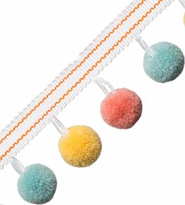 Cirque Pom Pom Fringe Trimming by Samuel & Sons Confetti