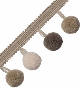 Cirque Pom Pom Fringe Trimming by Samuel & Sons Pumice