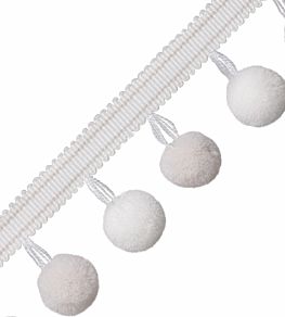 Cirque Pom Pom Fringe Trimming by Samuel & Sons Chalk