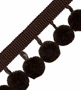 Dolce Pom Pom Fringe Trimming by Samuel & Sons Chocolate Chip
