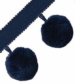 Jumbo Pom Pom Fringe Trimming by Samuel & Sons Blueberry Pie