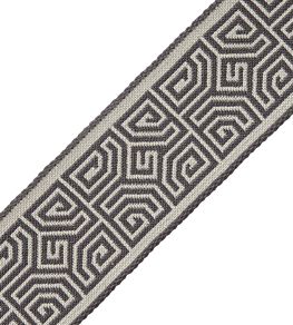 Aztec Border Trimming by Samuel & Sons Charcoal