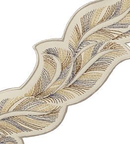 Andromeda Embroidered Border Trimming by Samuel & Sons Bronze
