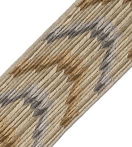 Flame Embroidered Border Trimming by Samuel & Sons Bronze